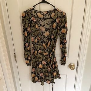 Urban outfitters floral wrap dress
